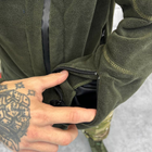 Мужская флисовая кофта с капюшоном и карманами Logos tactical / Плотная Флиска олива размер S - изображение 6