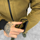 Мужская флисовая кофта с капюшоном и карманами Logos tactical / Плотная Флиска койот размер L - изображение 6