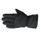 Плотные зимние перчатки SoftShell на флисе с сенсорными вставками черные размер универсальный L/XL - изображение 5