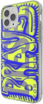 Etui Diesel Snap Case Clear AOP do Apple iPhone 12/12 Pro Blue-lime (8718846085748) - obraz 1