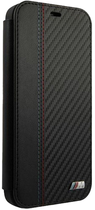 Etui z klapką BMW M Collection Carbon Stripe do Apple iPhone 12 mini Black (3700740492758) - obraz 4