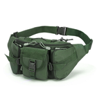 Тактическая сумка -бананка 5L поясная green/ Система MOLLE/ плечевая/ армейская - изображение 7