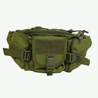 Тактическая сумка -бананка 5L поясная green/ Система MOLLE/ плечевая/ армейская - изображение 9
