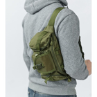 Тактическая сумка -бананка 5L поясная green/ Система MOLLE/ плечевая/ армейская - изображение 15