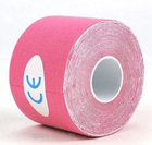 Кінезіо тейп (кінезіологічний тейп) Kinesiology Tape 5см х 5м рожевий - зображення 3