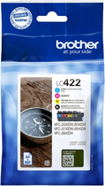 Набір чорнильних картриджів Brother LC422 Multipack Ink для принтера 550 аркушів 4 шт. 4 кольори (4977766818926) - зображення 1
