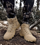 Военно-тактические водонепроницаемые кожаные ботинки COYOT с согревающей стелькой USB размер 41 - изображение 8