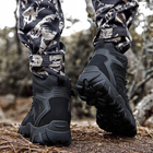 Военно-тактические водонепроницаемые кожаные ботинки BLACK с согревающей стелькой USB размер 45 - изображение 6