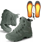 Военно-тактические водонепроницаемые кожаные ботинки OLIV с согревающей стелькой USB размер 42 - изображение 1