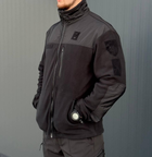 Флиска мужская черная тактическая флисовая кофта воинская флиска черная полиция ВСУ 48 - изображение 4
