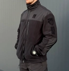 Флиска мужская черная тактическая флисовая кофта воинская флиска черная полиция ВСУ 56 - изображение 4