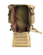 Рюкзак сумка 70 л Койот нейлон 600D Оксфорд із базою для модульної системи (Molle) дволямковий зі зносостійкого водонепроникного матеріалу - зображення 3