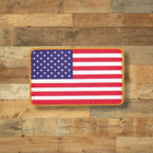 Шеврон Флаг США, 8х5, на липучке (велкро), патч печатный - изображение 1