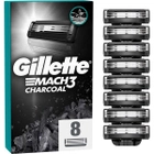 Змінні картриджі для бритви Gillette Charcoal Mach3 8 шт (8700216085472) - зображення 1