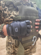 Перчатки тактичні шкіряні без пальців TACTIGEAR PS-8801 Patrol Black L - зображення 7