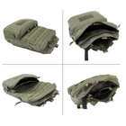 Тактичний рюкзак на плитоностку, утилітарний підсумок під гідратор ROCO tactical Кордура 1000D олива - зображення 6