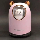 Увлажнитель воздуха ночник медвежонок Humidifier USB дифузор с подсветкой 300мл Happy Home 8O23 H2O розовый
