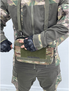 Тактическая военная сумка подсумок чехол для планшета на молнии , система Molle, Мультикам - изображение 4