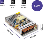 Zasilacz impulsowy Qoltec LED IP20, 150 W, 12 V, 12,5 A, Slim (50967) (5901878509679) - obraz 3