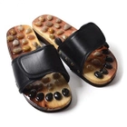 Тапочки массажные ортопедические с камнями Penghang massage shoes черные размер 44-45 - изображение 1