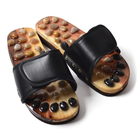 Тапочки массажные ортопедические с камнями Penghang massage shoes черные размер 42-43 - изображение 1