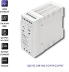 Zasilacz Qoltec na szynę DIN 40 W, 12 V, 3,33 A, Slim White (50910) (5901878509105) - obraz 5