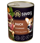 Вологий корм Savory для дорослих собак з качкою