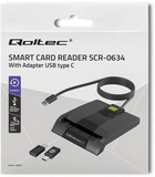 Qoltec Intelligent Smart ID SCR-0634 Czytnik kart chipowych USB typu C (50634) (5901878506340) - obraz 3