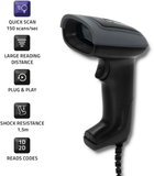 Сканер штрих-кодів Qoltec Laser 1D, 2D, USB Чорний (50863) (5901878508634) - зображення 6