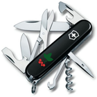 Нож складной 91 мм, 14 функций Victorinox CLIMBER UKRAINE Черный/Калина