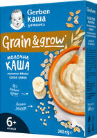 Каша сухая молочная быстрорастворимая Gerber Пшенично-овсяная с киноа и бананами для детей с 6 месяцев 240 г (8445291121430)
