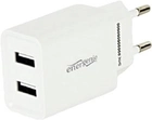 Зарядний пристрій для телефона Energenie 2 USB 2.1 A White (8716309111362) - зображення 2