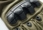 Перчатки тактические без пальцев летние для ВСУ c защитой на костяшках армейские L/9 Хаки - изображение 3