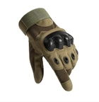 Перчатки тактические полнопалые демисезонные для ВСУ армейские сенсорные c защитой на костяшках XL/10 Хаки - изображение 9
