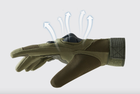 Тактичні рукавички повнопалі демісезонні для ЗСУ армійські сенсорні із захистом на кісточках М/8 Зелений - зображення 5