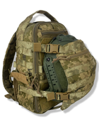 Рюкзак тактичний штурмовий з клапаном для шолома Warrior Spirit Піксель - зображення 1