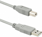 Кабель Qoltec USB Type-A - USB Type-B 2.0 0.19 м Grey (5901878503936) - зображення 1