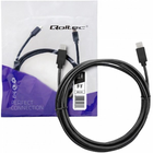 Kabel Qoltec USB Type-C - USB Type-C 2.0 3 m czarny (5901878523484) - obraz 1
