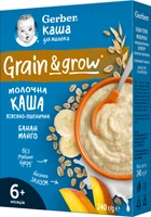 Каша суха молочна швидкорозчинна Gerber вівсяно-пшенична з бананом та манго для дітей з 6 місяців 240 г (7613039834053)