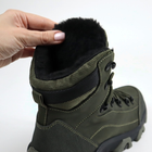 Зимние кожаные тактические полуберцы OKSY TACTICAL ЭКО·МЕХ Olive 43 размер - изображение 11