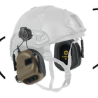 Активні захисні навушники Earmor M31H MARK3 ARC (CB) Coyote Brown з кріпленням на шолом - изображение 3