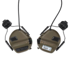 Активні захисні навушники Earmor M31H MARK3 ARC (CB) Coyote Brown з кріпленням на шолом - изображение 4