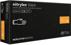 Однорaзові нітрилові рукавички Mercator Medical Nitrylex PF BLACK XS чорні 100 шт (50 пар) К104505XS - зображення 1