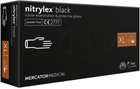 Однорaзовые нитриловые перчатки Mercator Medical Nitrylex PF BLACK XL черные 100 шт (50 пар) К104505XL