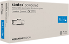 Перчатки Mercator Medical SANTEX латексные опудренные 50 пар/уп размер М А11АAQ - изображение 1