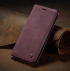 Чохол книжка Caseme з магнітом для Xiaomi Redmi Note 9 Pro бордовий