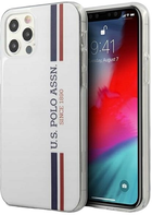 Панель U.S. Polo Assn Tricolor Collection для Apple iPhone 12/12 Pro White (3700740487211) - зображення 1