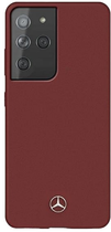 Etui Mercedes Silicone Line do Samsung Galaxy S21 Ultra Red (3700740497913) - obraz 1