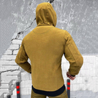 Мужская флисовая кофта с капюшоном "Sota Logos-tac" / Флиска с карманами койот размер 4XL - изображение 4