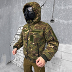 Мужская куртка "Logos-tac" с мехом шиншилы / Влагозащищенная верхняя одежда rip-stop мультикам размер 3XL - изображение 3